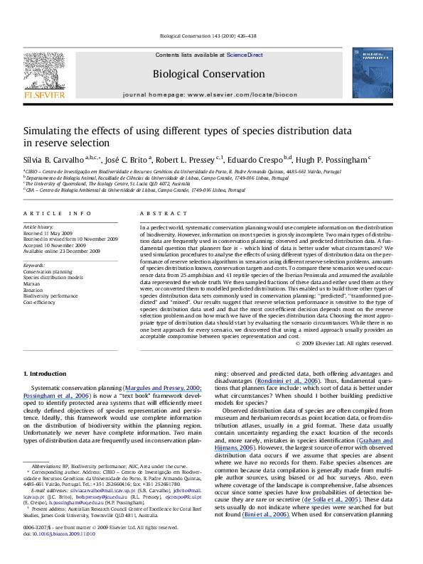 (PDF) Simulating the effects of using different types of species ...