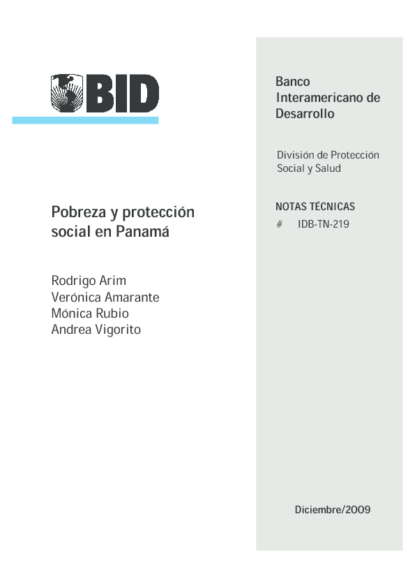 PDF) Pobreza y protección social en Panamá | Andrea Vigorito - Academia.edu