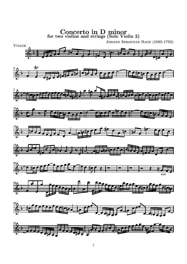 Pdf Free Scores Com Bach Johann Sebastian Concerto Minor For Two Violins And Strings Solo Violin 134 Chema Ramos Academia Edu