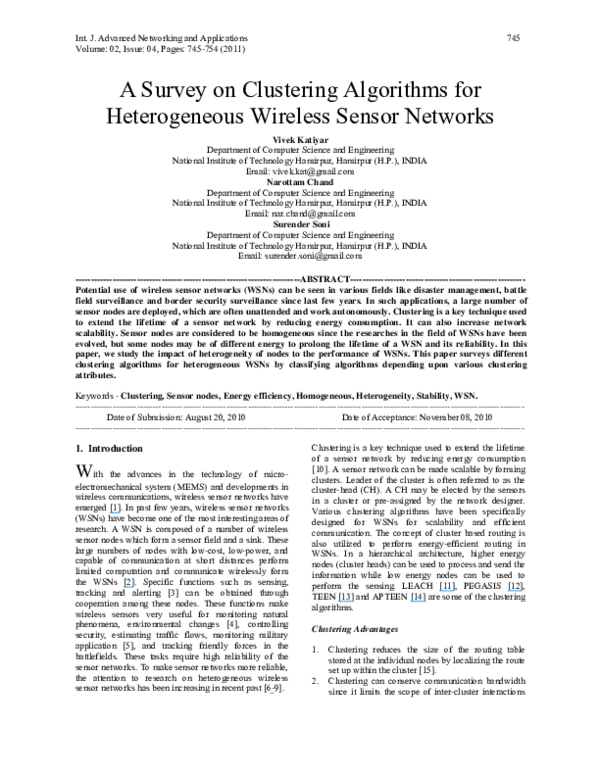 (PDF) A survey on clustering algorithms for wireless sensor networks