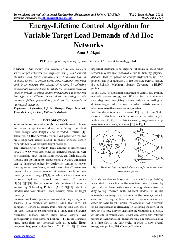 (PDF) Energy-Lifetime Control Algorithm for Variable Target Load ...