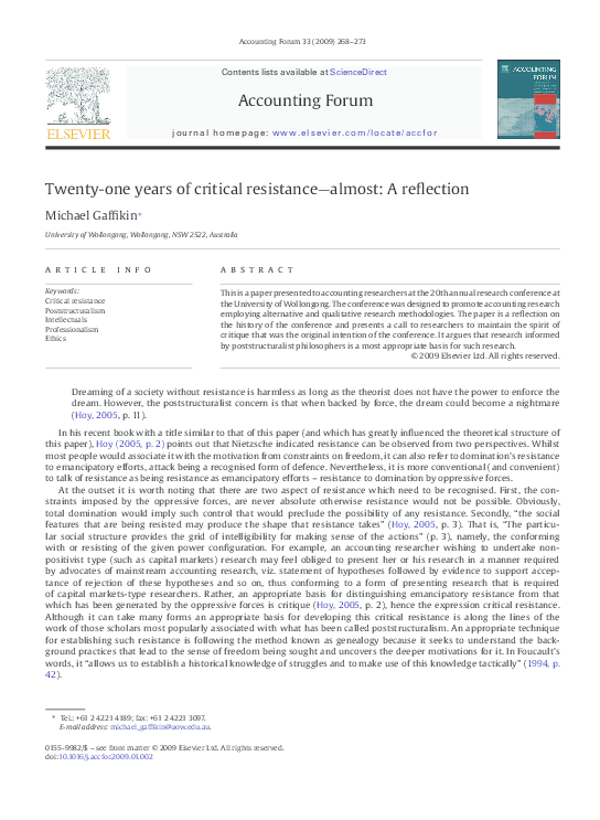 (PDF) Twenty-one years of critical resistance—almost: A reflection