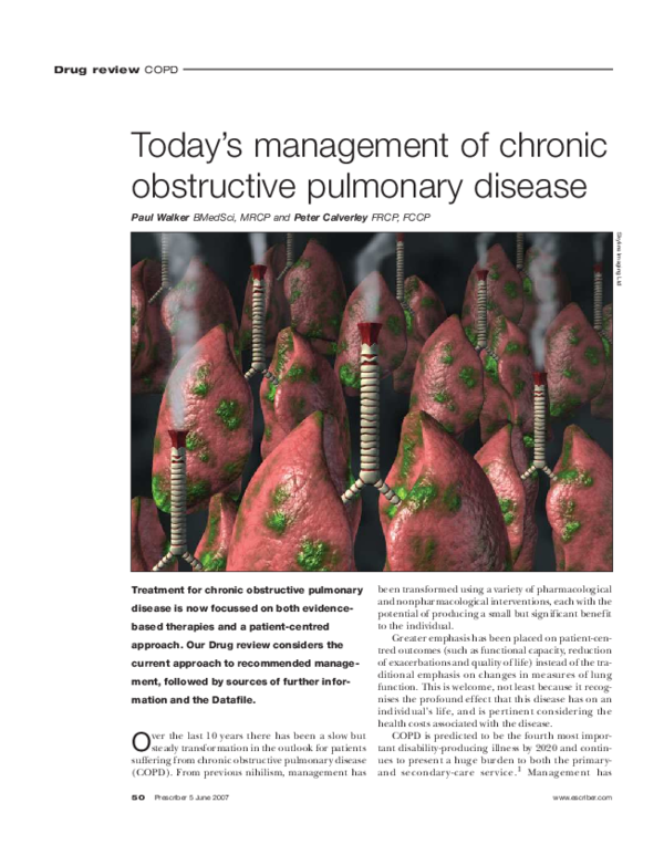 (PDF) Today's management of chronic obstructive pulmonary disease
