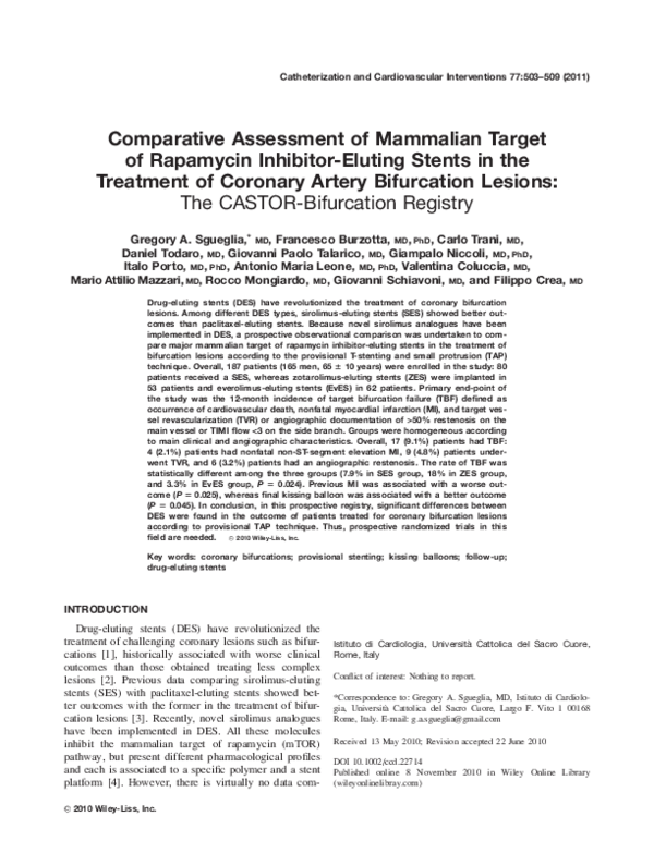 (PDF) Comparative assessment of mammalian target of rapamycin inhibitor ...