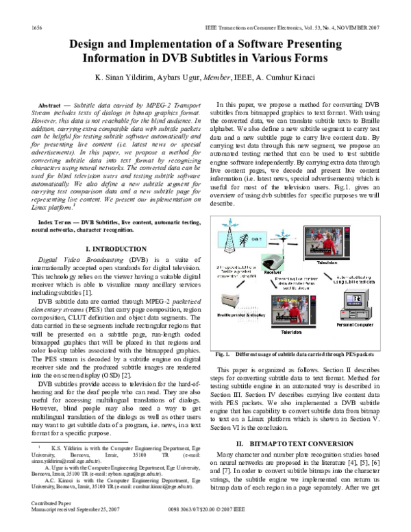 (PDF) Design and Implementation of a Software Presenting Information in ...