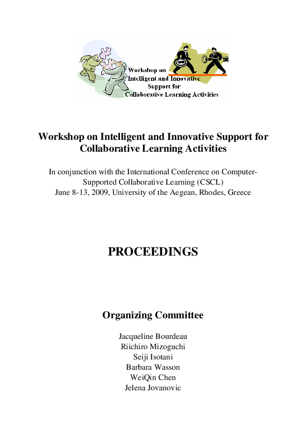 (PDF) Workshop on Intelligent and Innovative Support for Collaborative ...