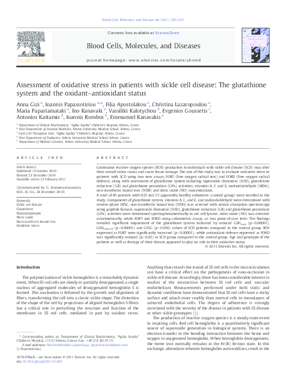 glutathione sickle cell disease Transsulfuration pathway activation attenuates oxidative stress and ferroptosis in primary erythroblasts and transgenic mice Keap1-Nrf2 Heterodimer: A Therapeutic Target  Full article: Leukotriene pathway in