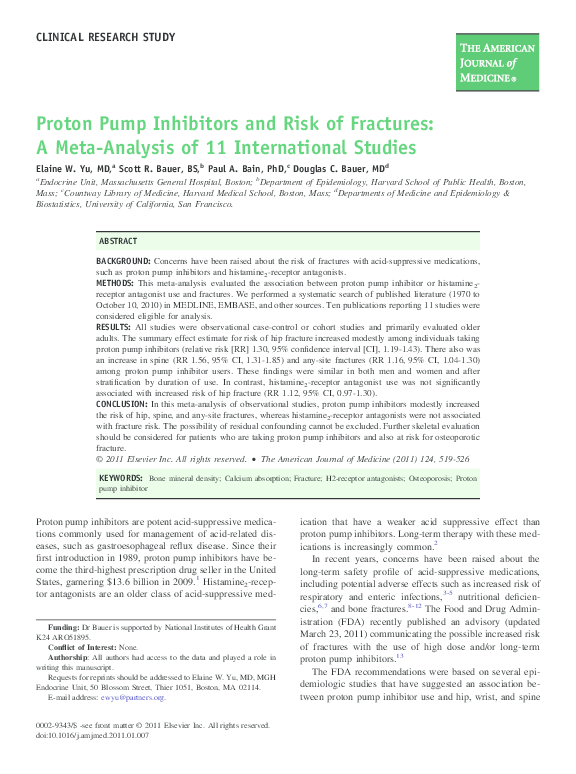 (PDF) Proton Pump Inhibitors and Risk of Fractures: A Meta-Analysis of ...