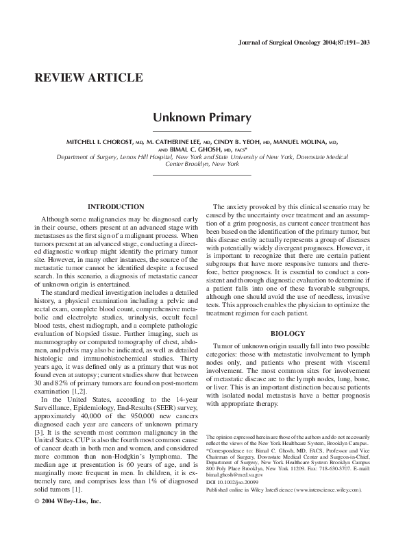 (PDF) Unknown primary