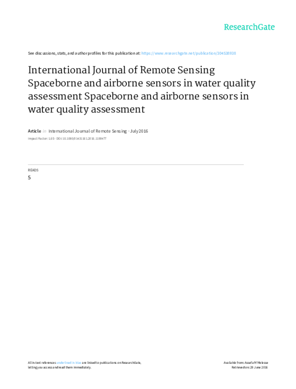 (PDF) International Journal of Remote Sensing Spaceborne and airborne ...