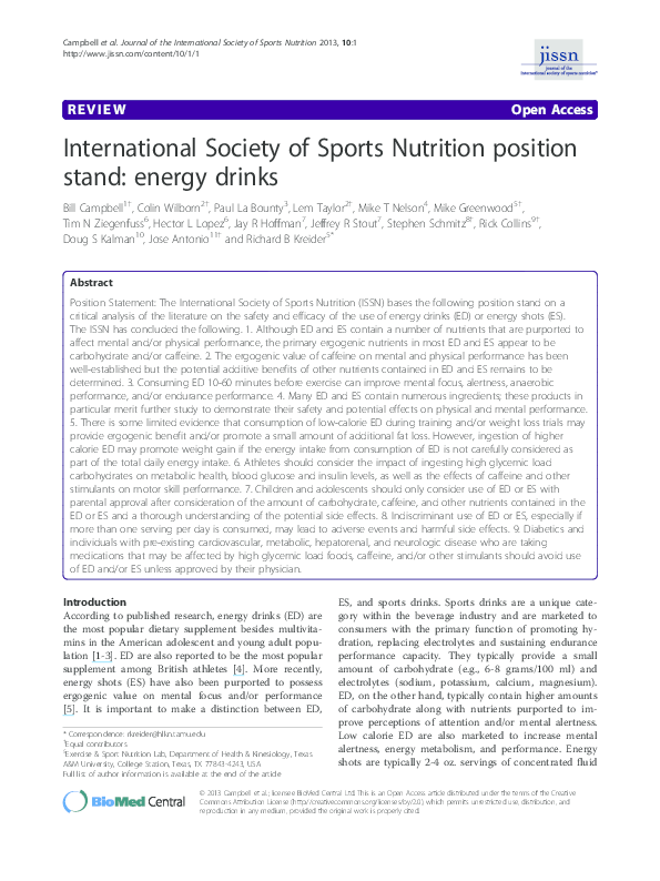 (PDF) International Society of Sports Nutrition position stand: protein