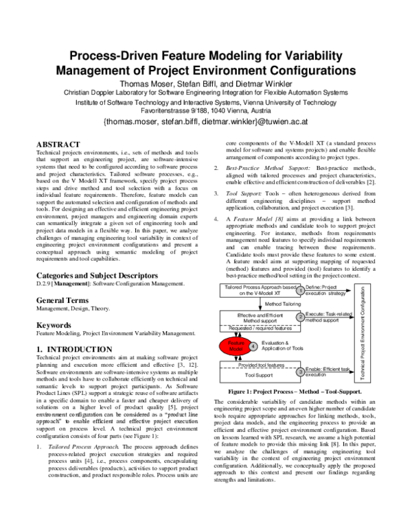 (PDF) Process-driven feature modeling for variability management of ...