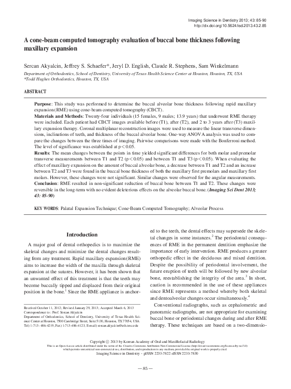 (PDF) A cone-beam computed tomography evaluation of buccal bone ...