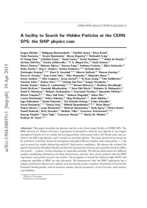 misaki PDF) A facility to Search for Hidden Particles at the CERN