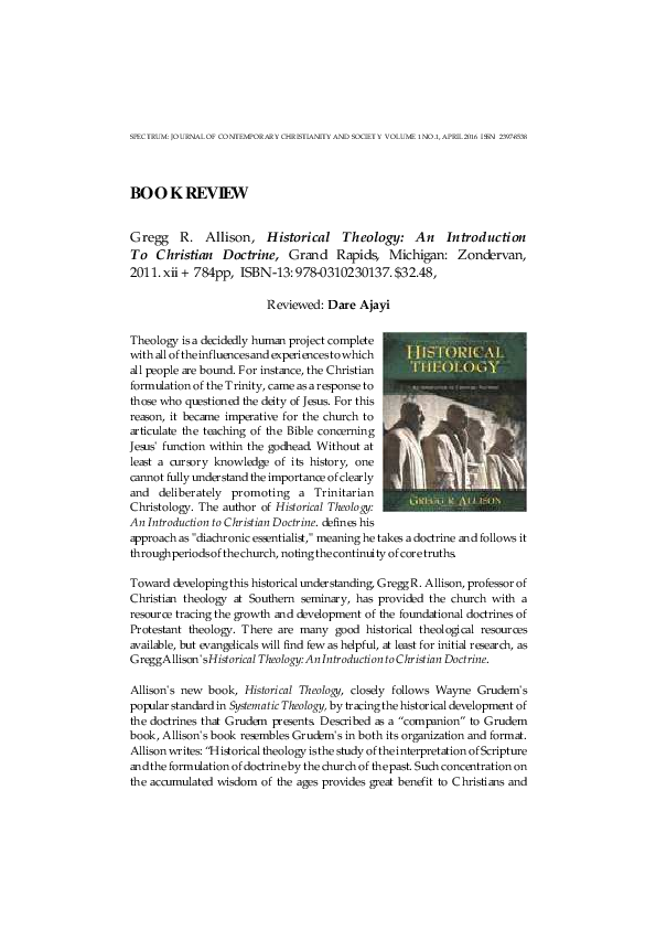 Historical theology essay image