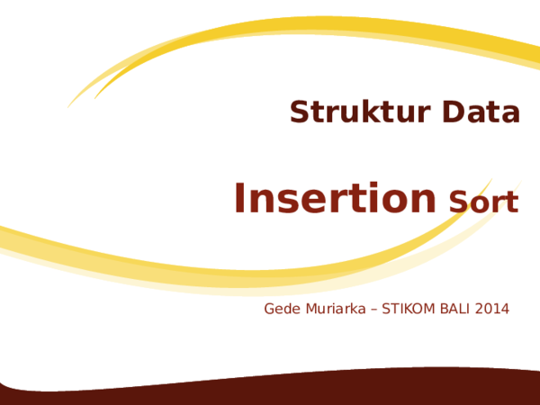 (PPT) INSERTION SORT