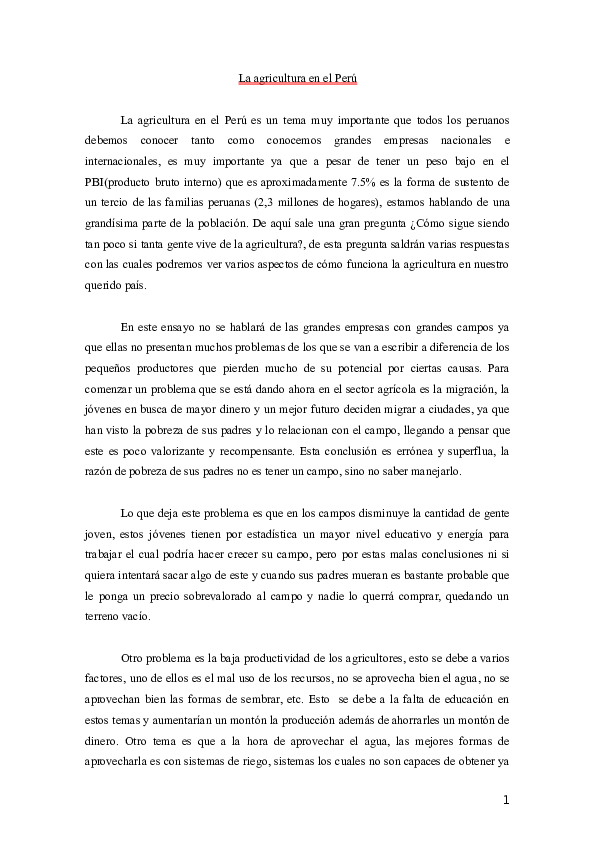 Doc La Agricultura En El Peru