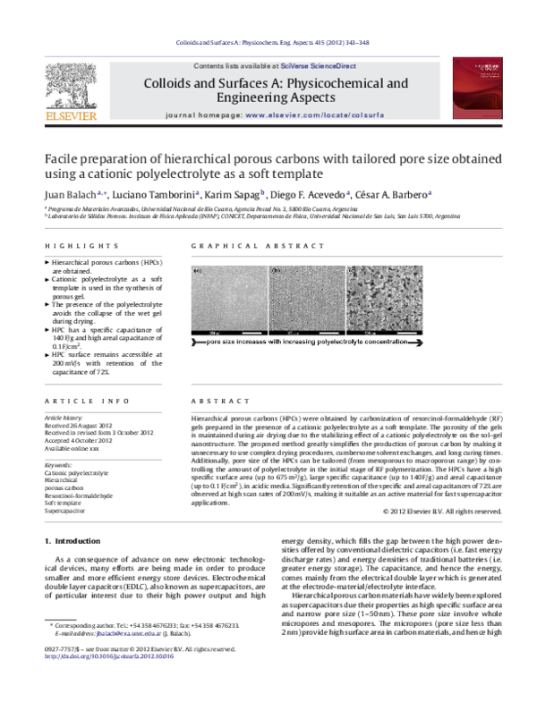 (PDF) Facile preparation of hierarchical porous carbons with tailored ...