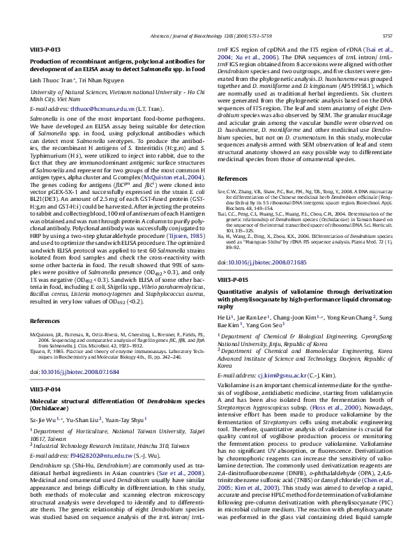 (PDF) Production of recombinant antigens, polyclonal antibodies for ...