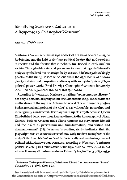 Identifying Marlowe's Radicalism