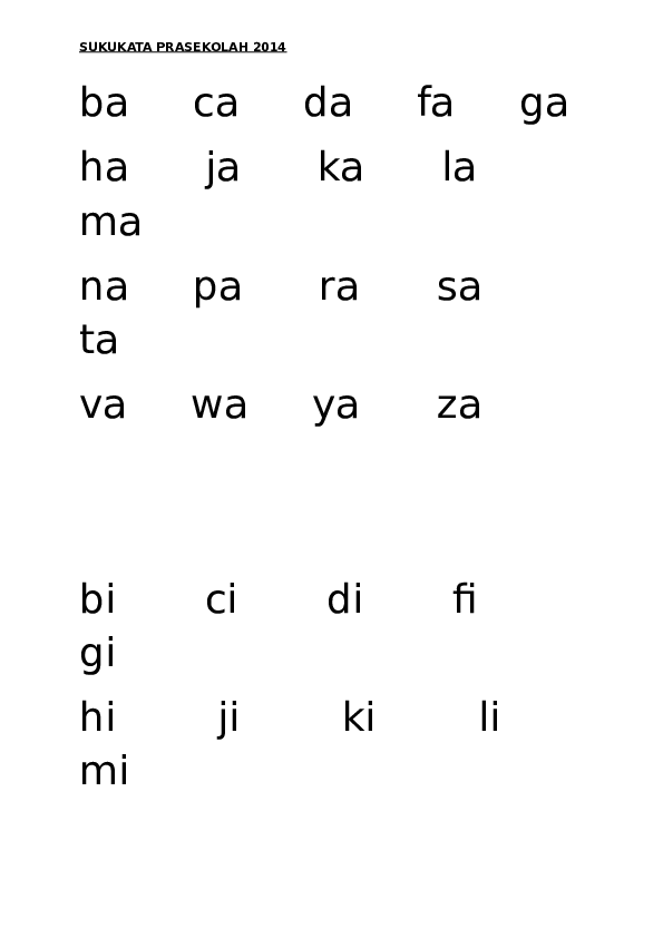 (DOC) Suku kata baca