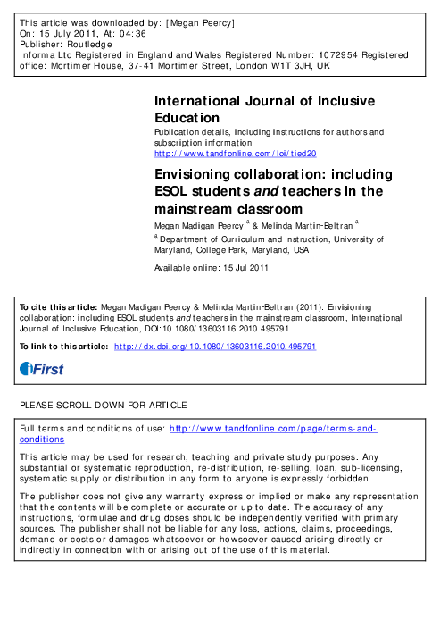 Mainstreaming special education students image