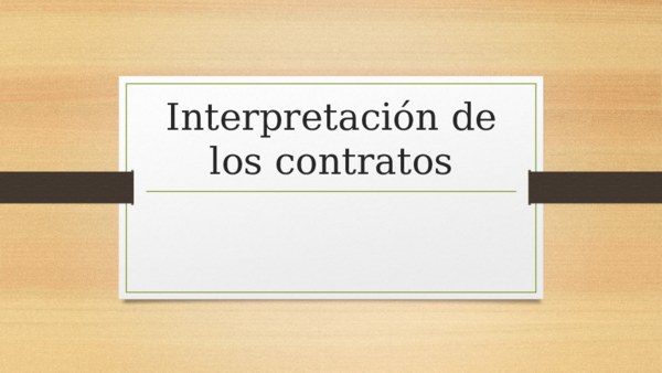 Interpretacion De Los Contratos Codigo Civil Chile