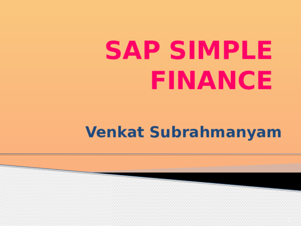 (PPT) SAP INTRODUCTION SIMPLE FINANCE