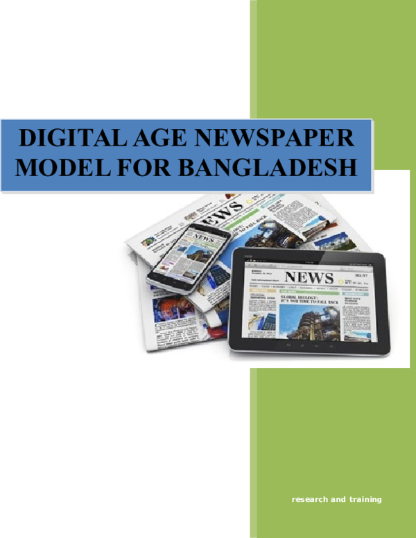 (DOC) DIGITAL AGE NEWSPAPER MODEL FOR BANGLADESH Takie Jubayer