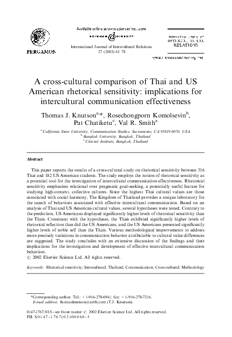 What is included in rhetorical sensitivity image