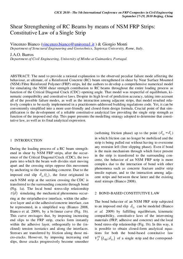 (PDF) Shear Strengthening of RC Beams by Means of NSM FRP Strips ...