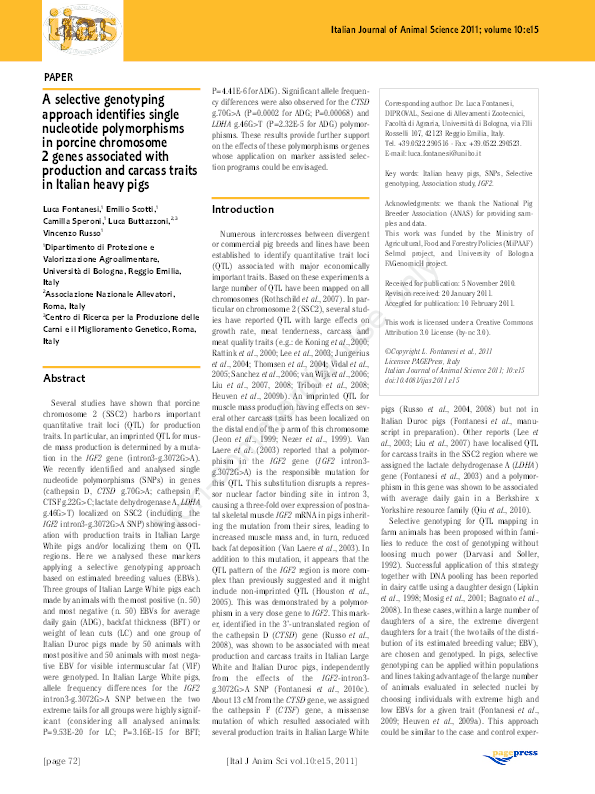 (PDF) A selective genotyping approach identifies single nucleotide ...