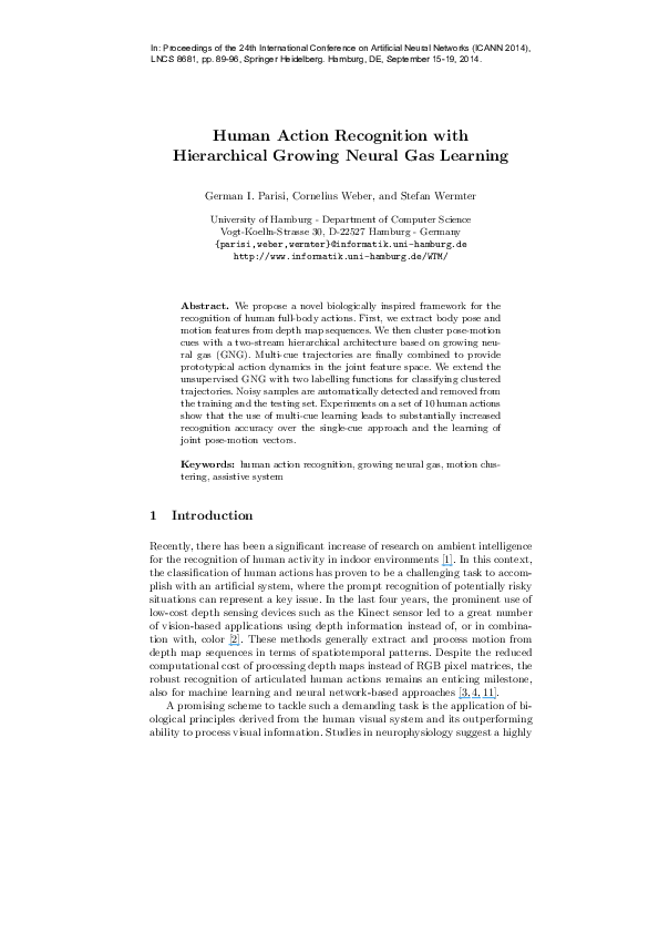 (PDF) Human Action Recognition with Hierarchical Growing Neural Gas ...