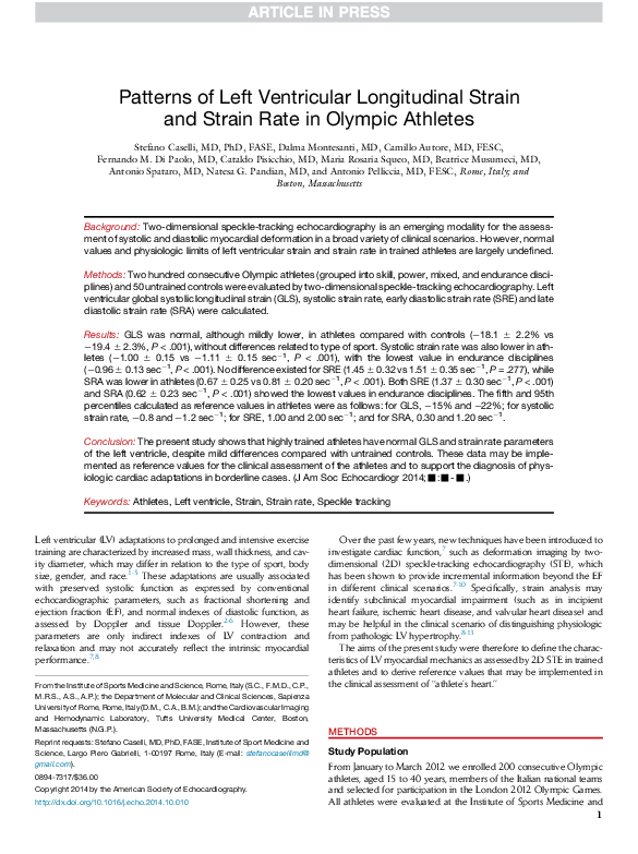 (PDF) Patterns of Left Ventricular Longitudinal Strain and Strain Rate ...