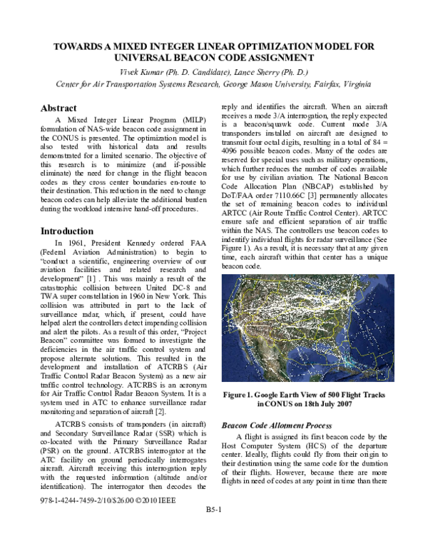 (PDF) Towards a Mixed Integer Linear optimization model for universal ...