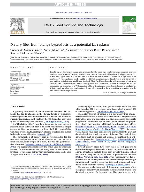 Sustainability Free Full Text Dietary Fiber From Underutilized Plant Resources A Positive Approach For Valorization Of Fruit And Vegetable Wastes Html