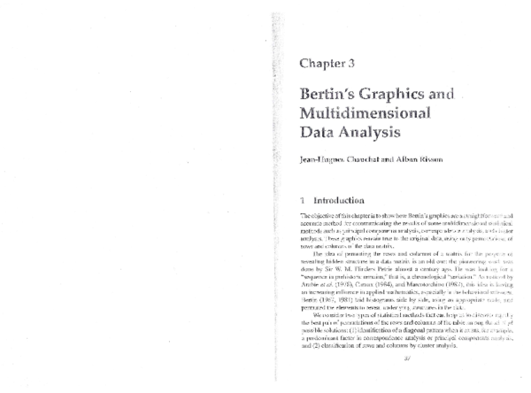 Bertin's Graphics and Multidimensional Data Analysis