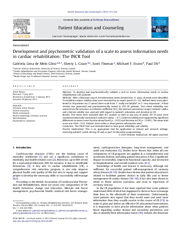 (PDF) Assessment Development and psychometric validation of a scale to ...