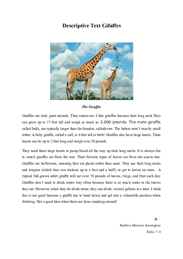 (DOC) Descriptive Text Gifaffes | minsarwedi situmeang - Academia.edu