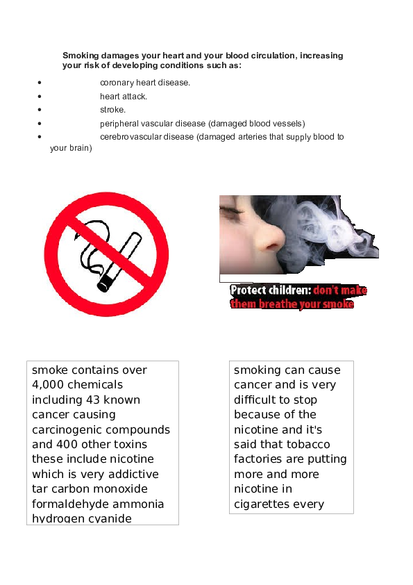 (DOC) Smoking damages your heart