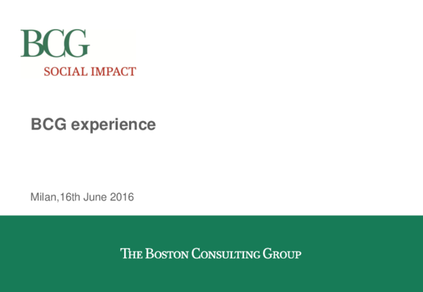 (PDF) BCG experience
