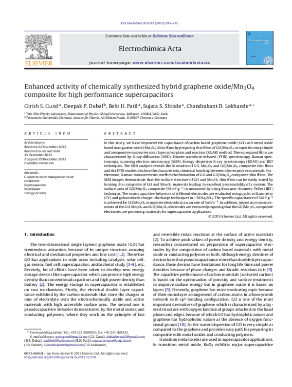 (PDF) Enhanced activity of chemically synthesized hybrid graphene oxide ...