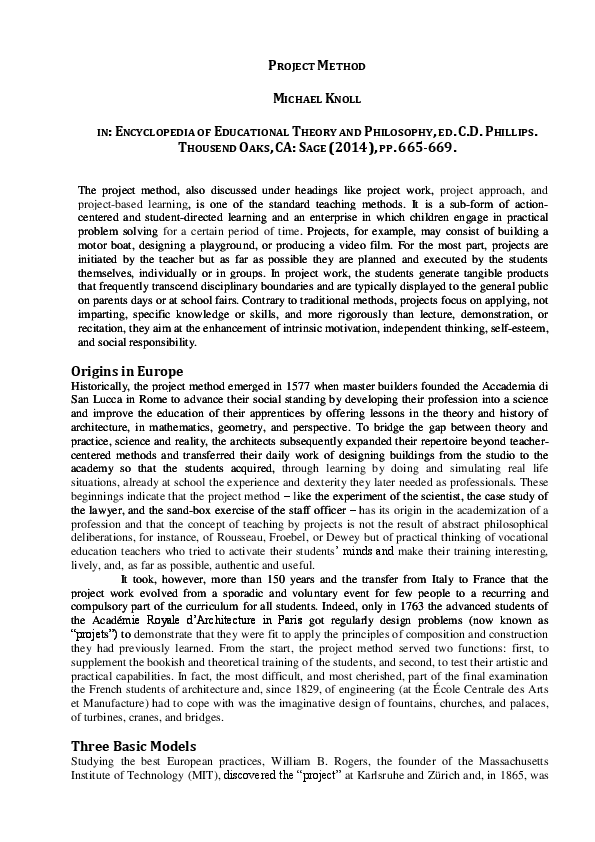 (PDF) Project Method (2014)