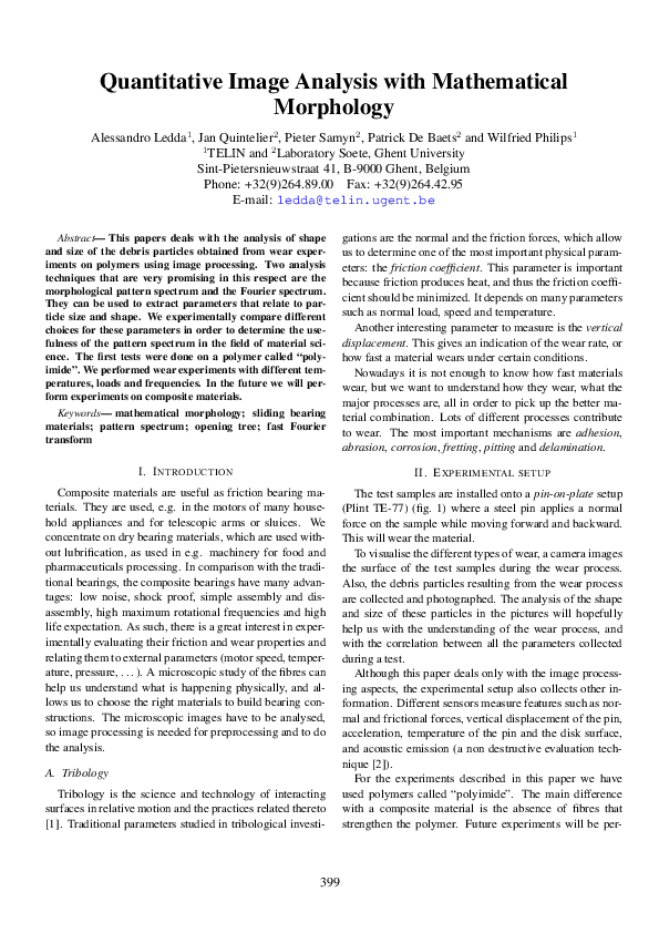 (PDF) Quantitative Image Analysis with Mathematical