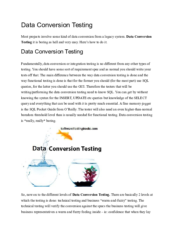 (DOC) Data Conversion Testing