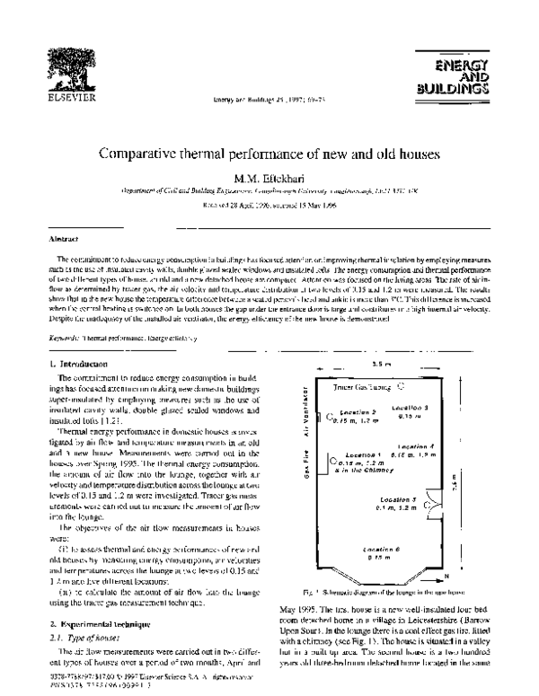 (PDF) Comparative thermal performance of new and old houses