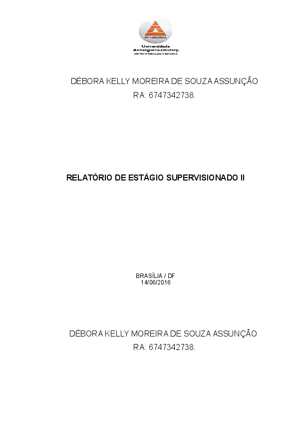Exemplo De Relatorio De Estagio Supervisionado Ciencias Contabeis