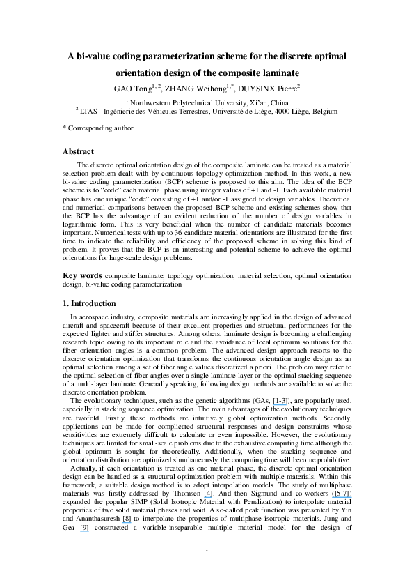 (PDF) A bivalue coding parameterization scheme for the discrete