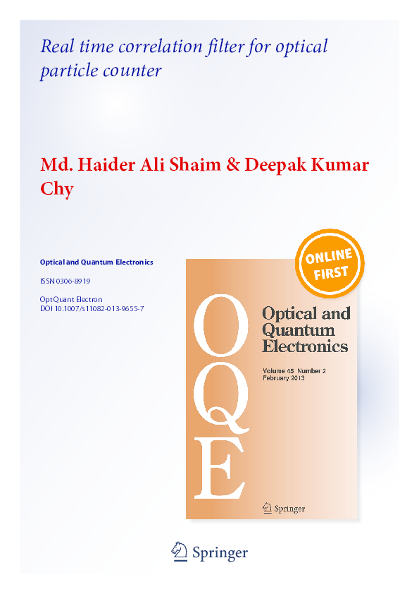 (PDF) Optical and quantum electronics Deepak Chy Academia.edu