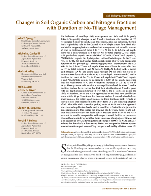 (PDF) Changes in Soil Organic Carbon and Nitrogen Fractions with ...